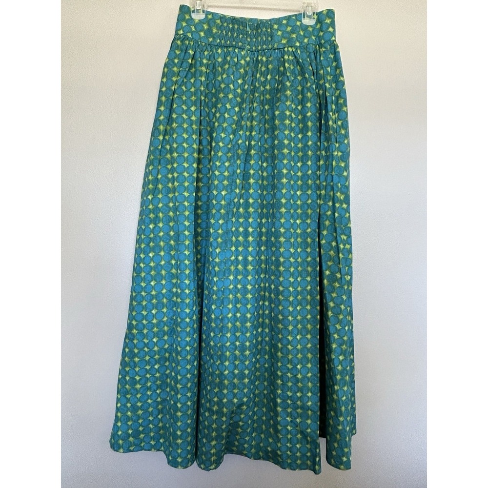 Sundance Teal & Lime Geometric Maxi Skirt - Picture 5 of 10